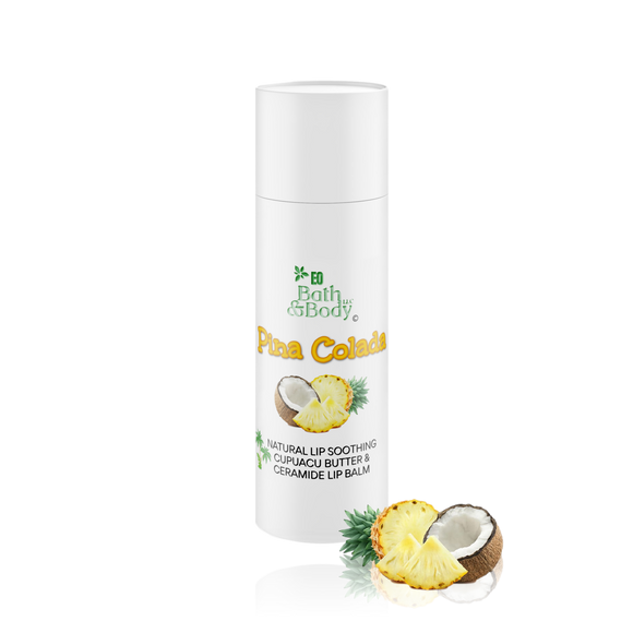 Pina Colada Lip Balm | Hydrating Brazilian Cupuacu Butter | Organic | Beeswax | Gift | Shower Favor | Gift for Friend | Lip Butter - Earth's Own Bath & Body