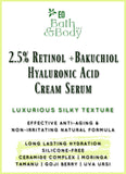 2.5% Retinol, Bakuchiol + Ceramides Hyaluronic Acid Face Cream Serum |  Non Irritating Formula | Revolutionary Resurfacing & Anti Aging for Flawless Skin - Earth's Own Bath & Body