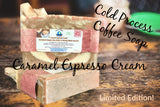 Caramel Espresso Cream Cold Process Organic Moringa & Shea Soap | Exfoliating Coffee Soap | Vegan | Gluten Free | Approx 4 oz - 5 oz | Gift
